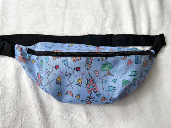 Disney Icons Fanny Pack Walt Disney World Inspired Belt Bag