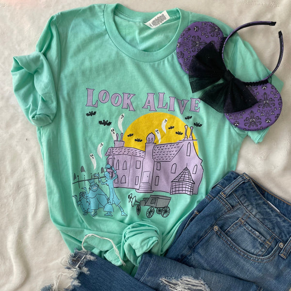 Haunted Mansion Look Alive Grim Grinning Ghosts Disney shirt Unisex t-shirt