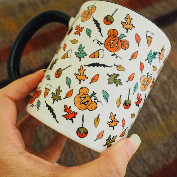 Mickey Pumpkin Halloween Mug Disney Halloween Boo to You Mug