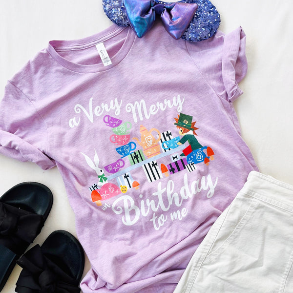 Disney Birthday T-Shirt Alice in Wonderland A Very Merry un Birthday To Me T-Shirt