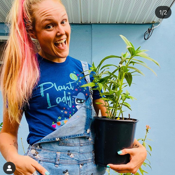 Plant Lady Tri-Blend T-Shirt EVE Disney Wall-E Inspired Short-Sleeve Unisex Tri-Blend