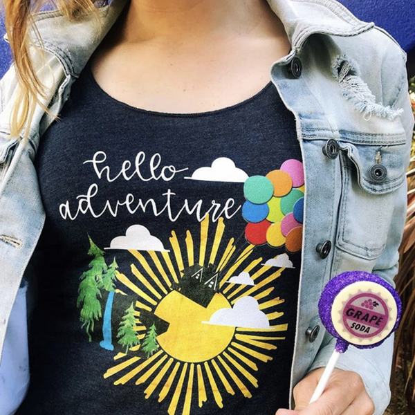 Up Adventure Tank Top Hello Adventure Women's Racerback Tank
