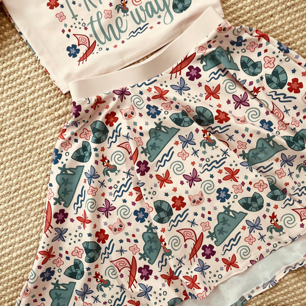 Moana Come What May Skirt I Know the Way Disney Princess Moana Skater Skirt