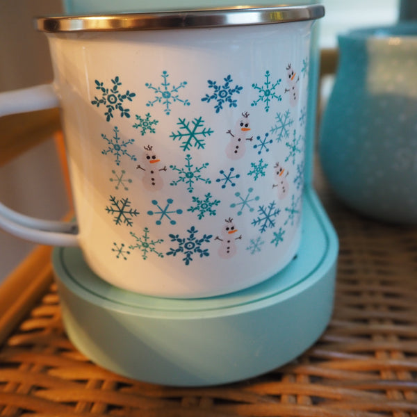 Olaf the Snowman Disney Winter Frozen Camping Mug with Snowflakes and Olaf Mug