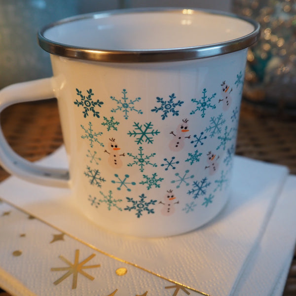 Olaf the Snowman Disney Winter Frozen Camping Mug with Snowflakes and Olaf Mug