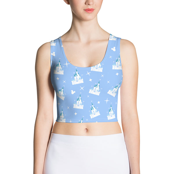 Cinderella Castle Blue Magic Kingdom Disney Crop Tank Top