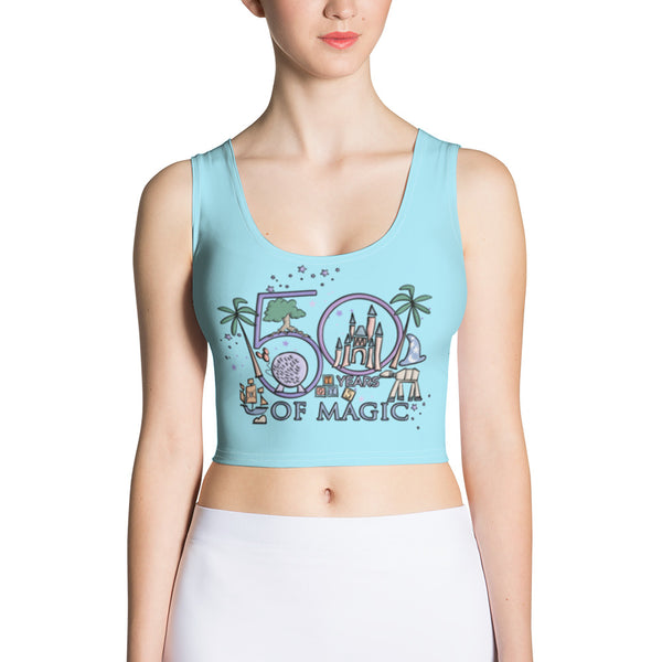 Disney 50th Crop Top Disney Milestone 50th Birthday Disney 50th Wedding Anniversary 50 Years of Magic Crop Top