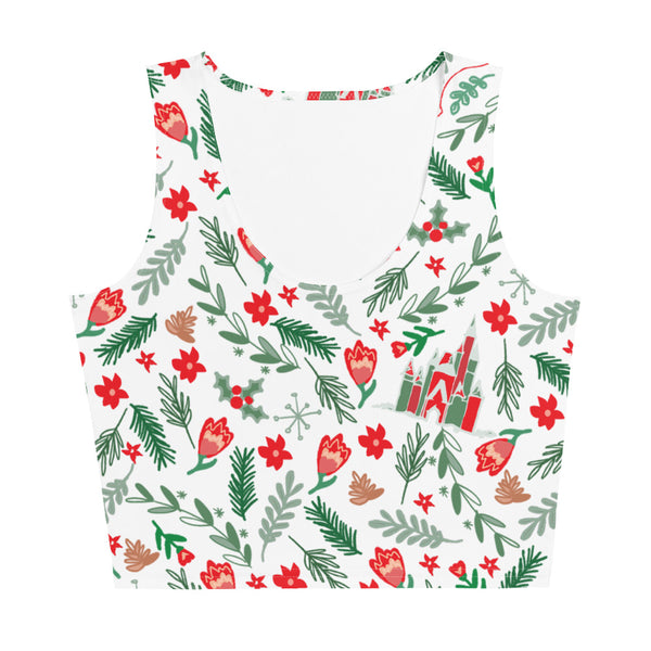 Cinderella's Castle Christmas Crop Top Christmas Garden Disney Holiday Crop Top