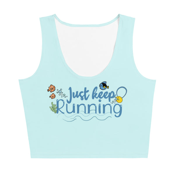 runDisney crop Finding Nemo Just Keep Running Disney runner  Crop Top