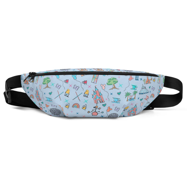 Disney Icons Fanny Pack Walt Disney World Inspired Belt Bag