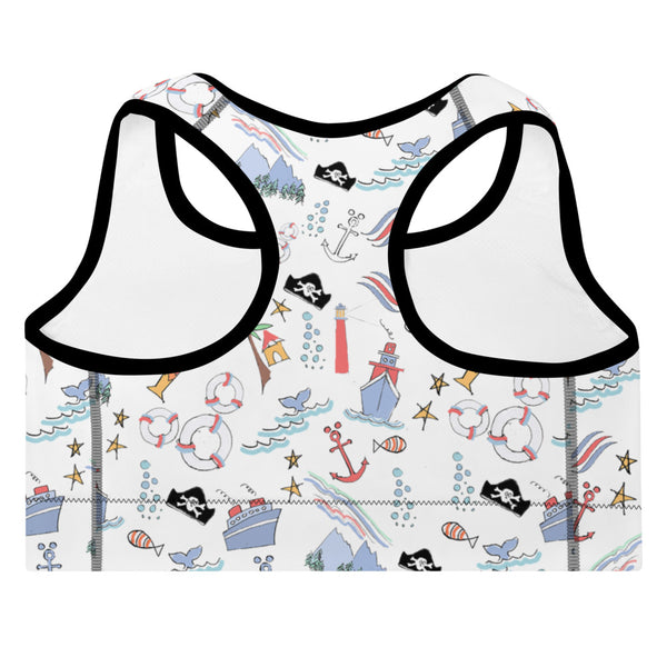 Disney Cruise Line Sail Away Sketch Padded Sports Bra