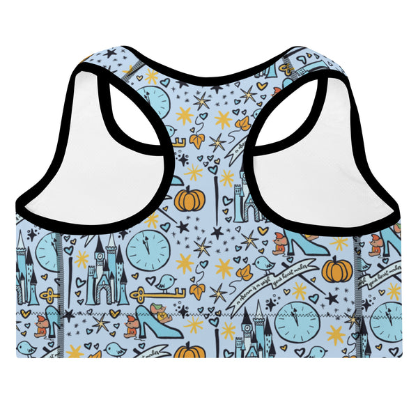 Cinderella Dreaming Sports Bra Disney Princess Cinderella Padded Sports Bra