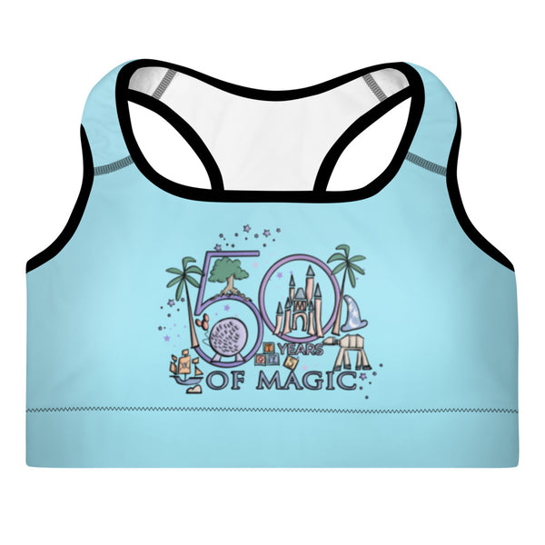 Disney 50th Padded Sports Bra Disney Milestone 50th Birthday Disney 50th Wedding Anniversary Sports Bra