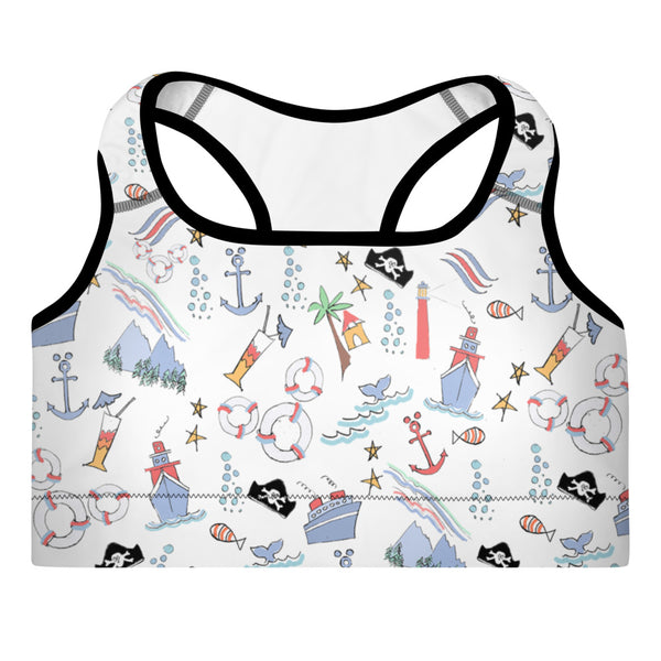Disney Cruise Line Sail Away Sketch Padded Sports Bra