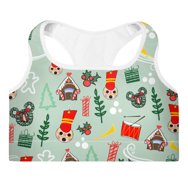 Disney Christmas Once Upon a Christmastime Holiday Padded Sports Bra