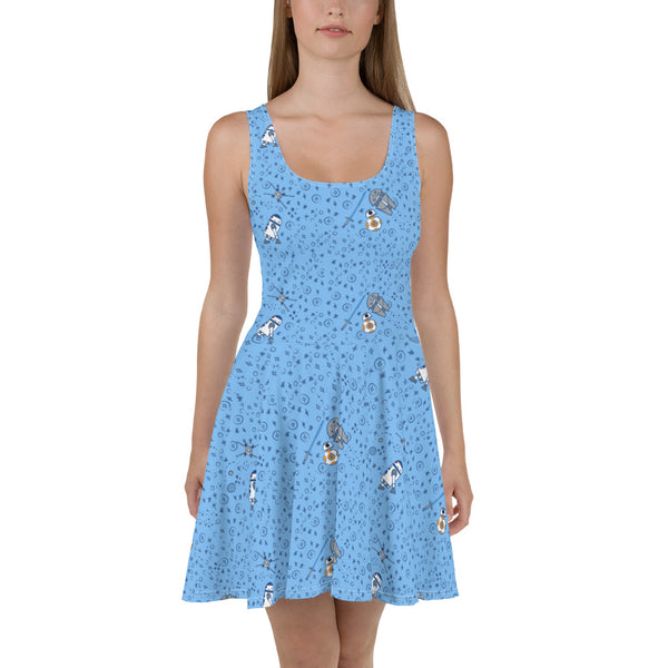 Star Wars sketch dress R2D2 BB8 Galaxy's Edge Skater Dress
