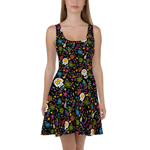 Coco Dress Disney Movie Seize Your Moment Day of the Dead Skater Dress