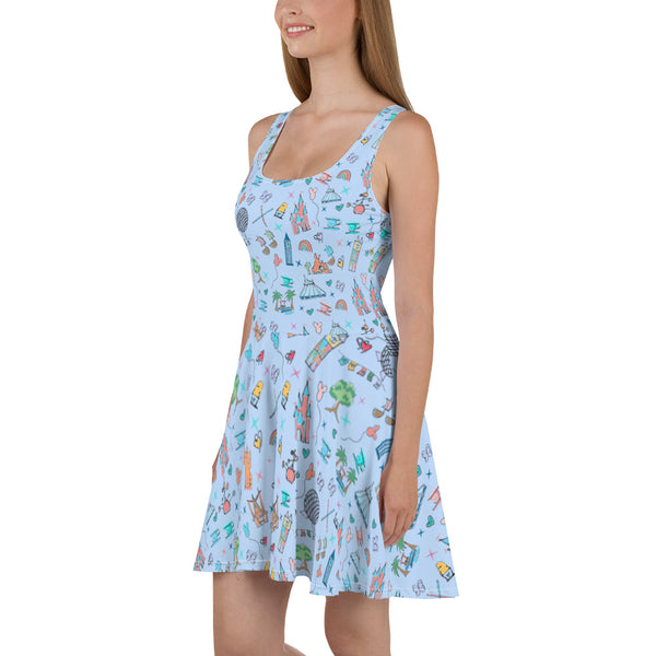 Disney Icons Dress Walt Disney World Skater Dress