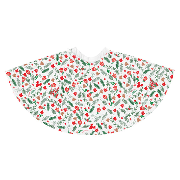 Cinderella's Castle Christmas Skirt Christmas Garden Disney Holiday Skater Skirt
