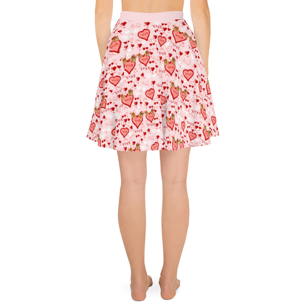 Chip and Dale Valentine's Day Love Disney Skater Skirt