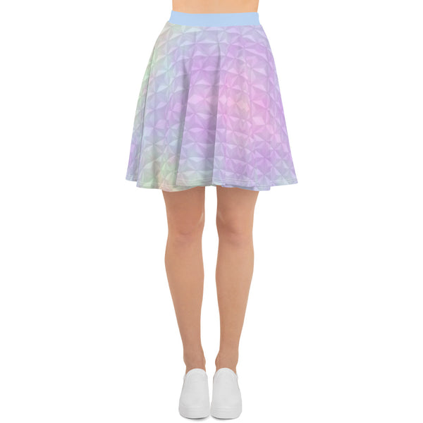 Epcot Spaceship Earth Pastel Skater Skirt Disney inspired skirt