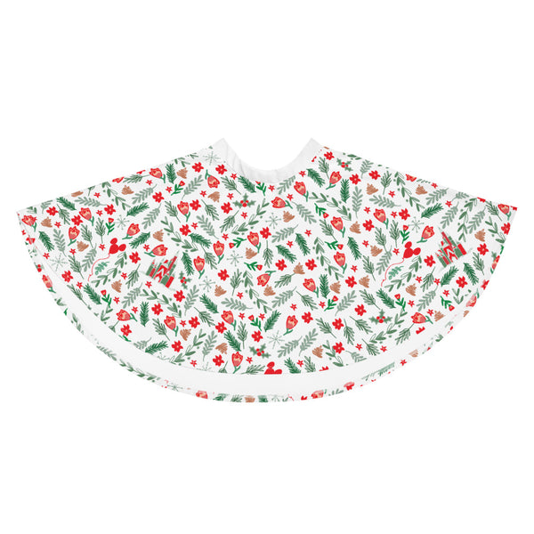 Cinderella's Castle Christmas Skirt Christmas Garden Disney Holiday Skater Skirt
