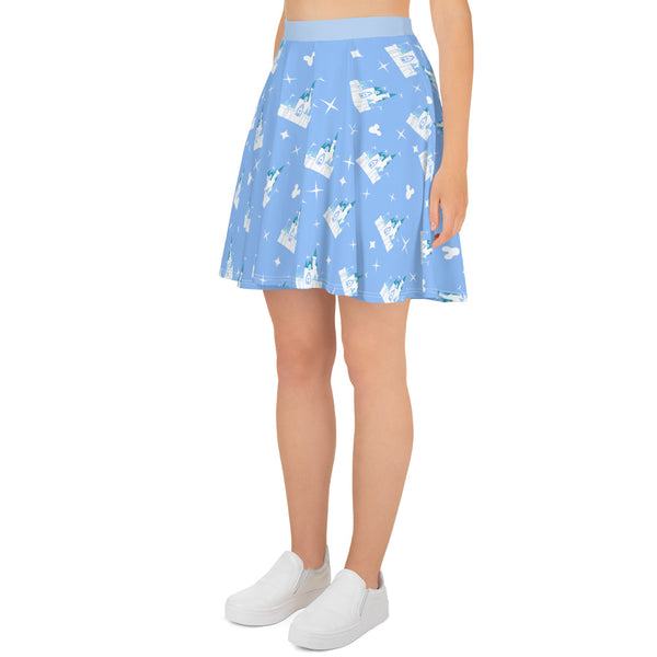 Cinderella Castle Blue Disney Skater Skirt