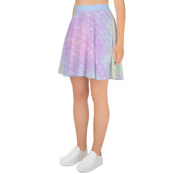 Epcot Spaceship Earth Pastel Skater Skirt Disney inspired skirt