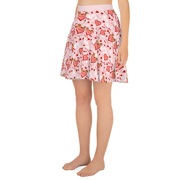 Chip and Dale Valentine's Day Love Disney Skater Skirt
