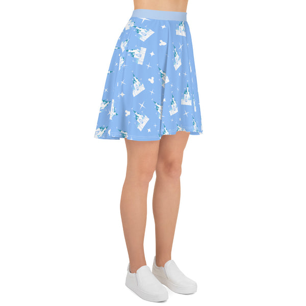 Cinderella Castle Blue Disney Skater Skirt
