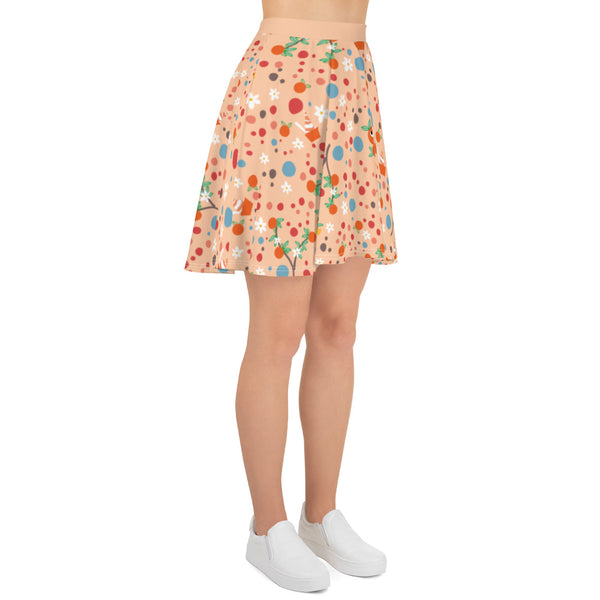 Orange Bird Skater Skirt Freshly Picked Oranges for Disney Flower and Garden Skater Skirt