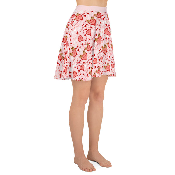 Chip and Dale Valentine's Day Love Disney Skater Skirt