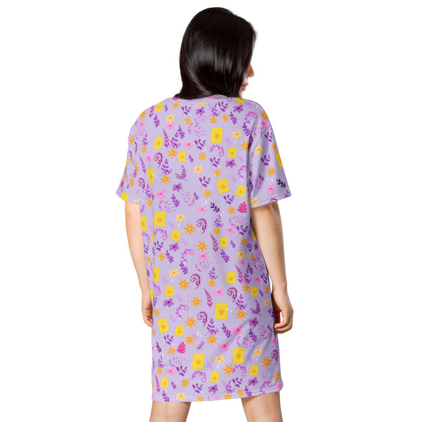 Tangled Dress Rapunzel floating lanterns floral T-shirt dress
