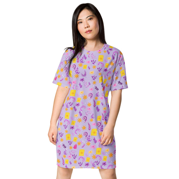 Tangled Dress Rapunzel floating lanterns floral T-shirt dress