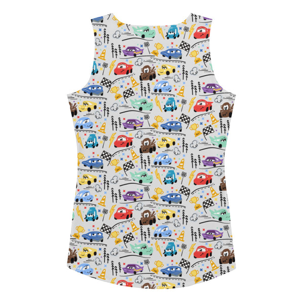runDisney Cars I Am Speed Fitted Tank Springtime Surprise Disney running Fitted Tank Top