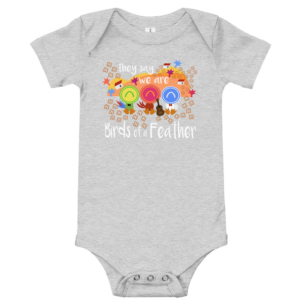 Three Caballeros Birds of a Feather Baby short sleeve one piece