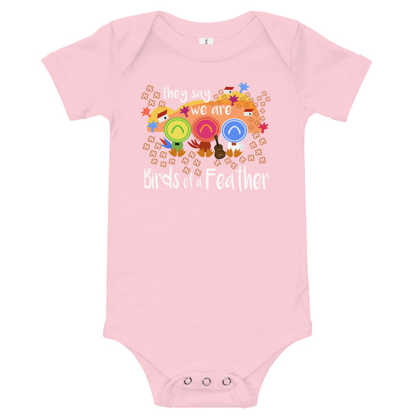 Three Caballeros Birds of a Feather Baby short sleeve one piece