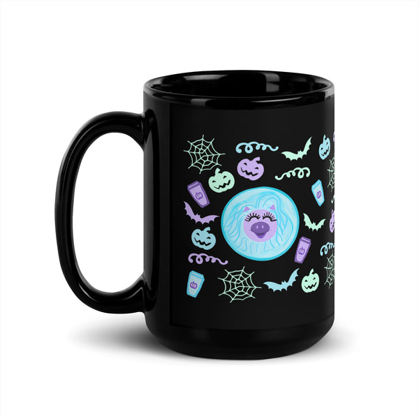 Muppets Haunted Mansion Black Mug Madame Leota Fall Halloween Disney Black Glossy Mug