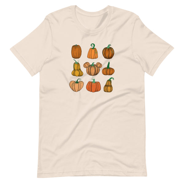 Mickey Pumpkin Patch T-Shirt Fall Short-Sleeve Unisex T-Shirt