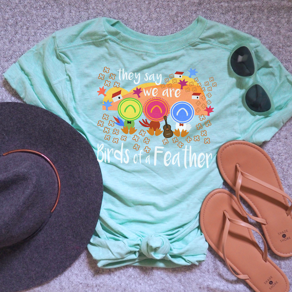 Three Caballeros T-shirt, Disney Birds of a Feather Unisex Tee
