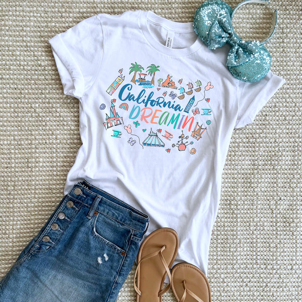 Disneyland T-Shirt California Dreamin' Tee Disney Inspired Icon Unisex T-Shirt