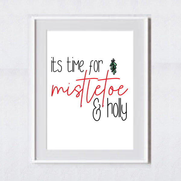 Classic Christmas Printable | Elegant Christmas Wall Art | Modern Christmas | 4 Digital Art Prints | INSTANT DOWNLOAD