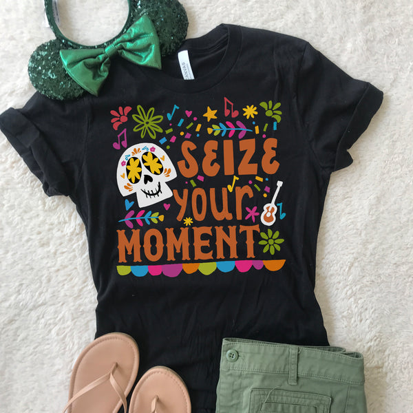 Coco T-Shirt Disney Shirt Seize Your Moment Day of the Dead T-Shirt