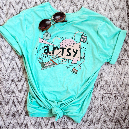 Artsy Disney T-Shirt Epcot Festival of the Arts Hidden Mickey Artsy T-Shirt