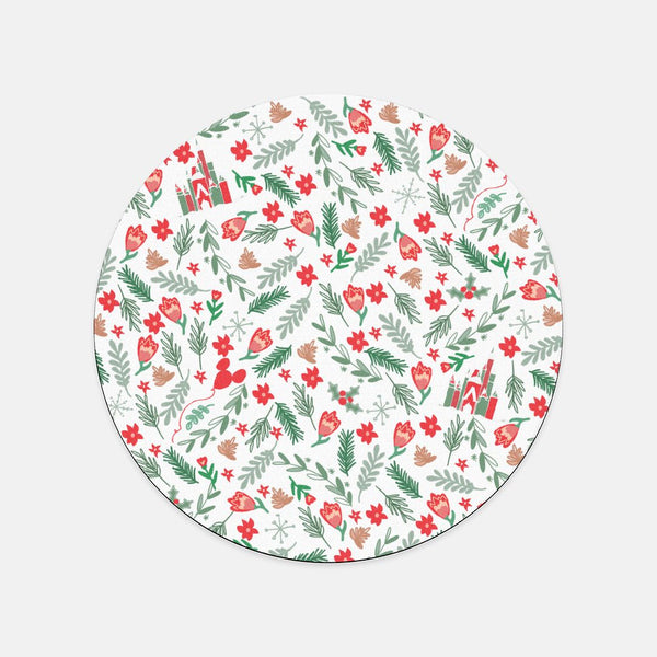 Christmas Castle Mouse Pad Disney Christmas Castle Round Mouse Pad