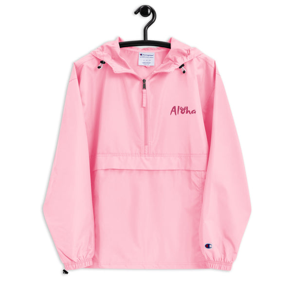 Aloha 1/2 Zip Embroidered Champion Packable Jacket Disney Aulani Jacket