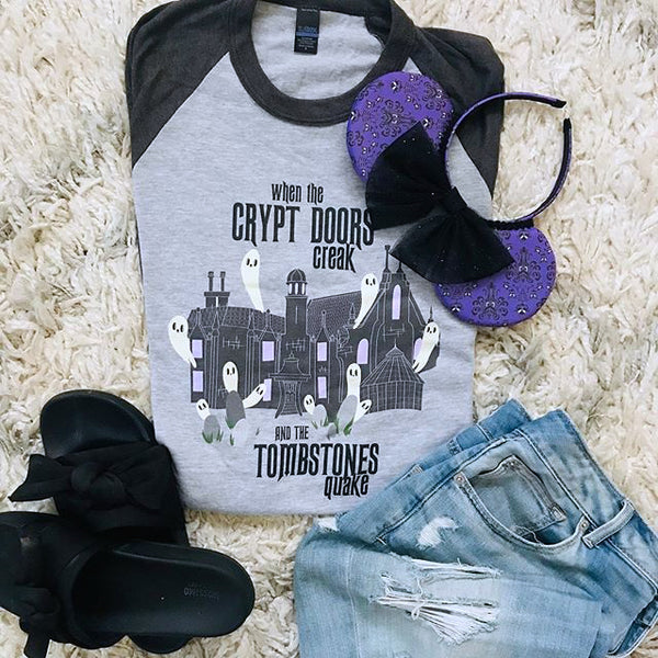 Disney Haunted Mansion Grim Grinning Ghosts Halloween Raglan