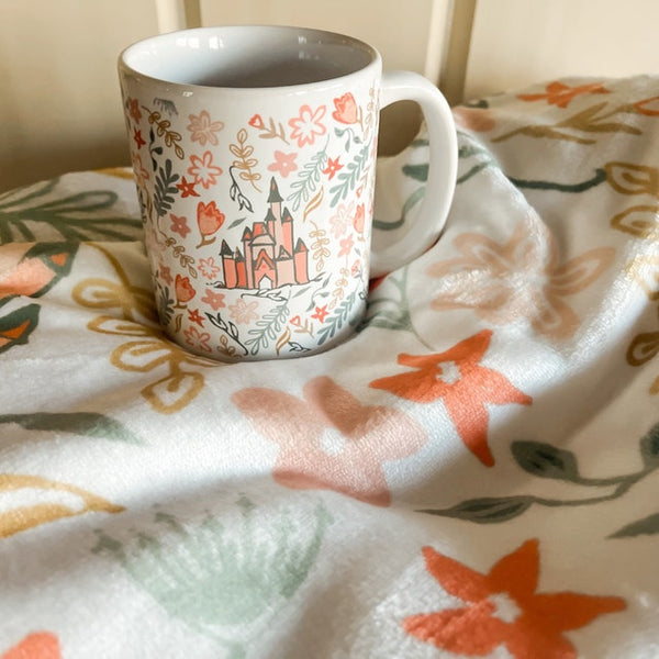 Cinderella's Castle Garden Mug Floral Spring Disney Mug