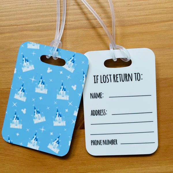 Cinderella Castle Blue Luggage Tag