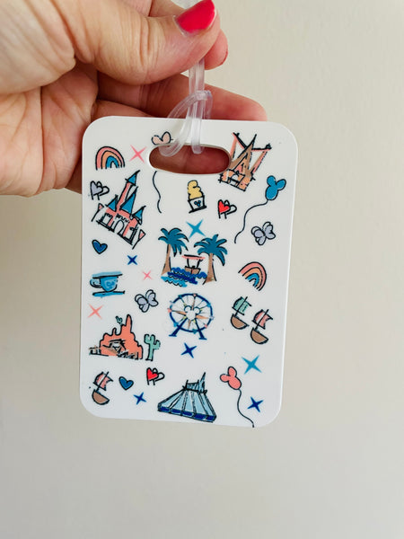 Disneyland Doodles Luggage Tag